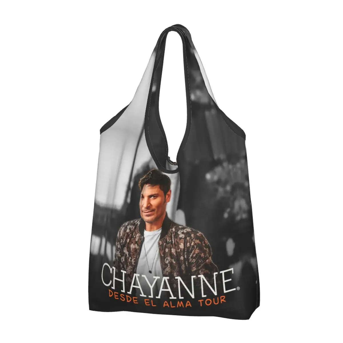 

Bopakal Chayanne Desde El Alma Tour 2019 Groceries Shopping Bag Fashion Shopper Shoulder Tote Bag Big Capacity Portable Handbag
