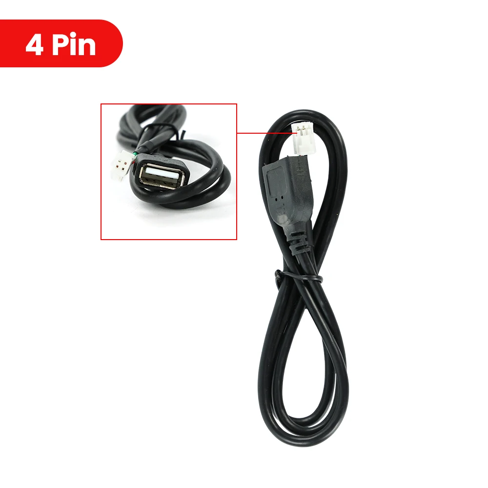 Universal Android Radio USB Cable Adapter with 4 & 6 PIN Wiring Harness Accessories