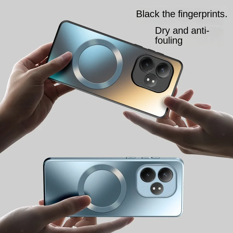 Hard Matte Magnetic Wireless Charging Protective Back Cover Case