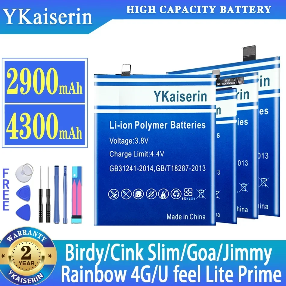 Batteria Ykaiserin Per Wiko View Prime Upulse Lite U Pulse/Rainbow 4G/U Feel Lite Prime/Goa/Birdy/Cink Slim/Sas U307As/Jimmy