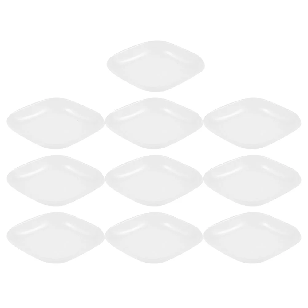 10 Pcs Plastic Weighing Pan Laboratory Equipment Portable Boats Ship Type White The Hips Trays