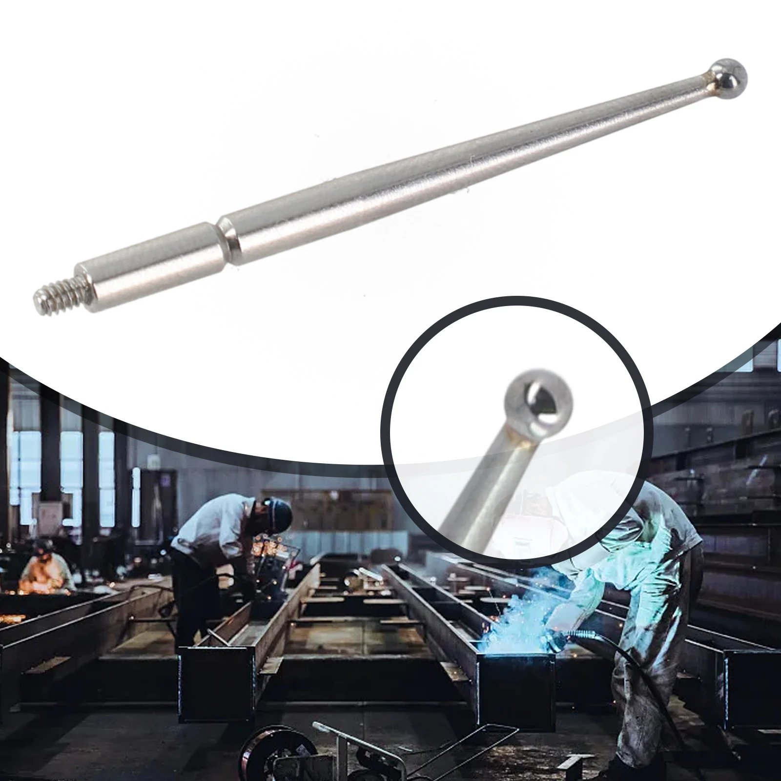 Contact Points For Dial Test Indicator 2mm Carbide Ball M1 6 Thread Shank 36 8mm Length For Enhanced Measurement Accuracy