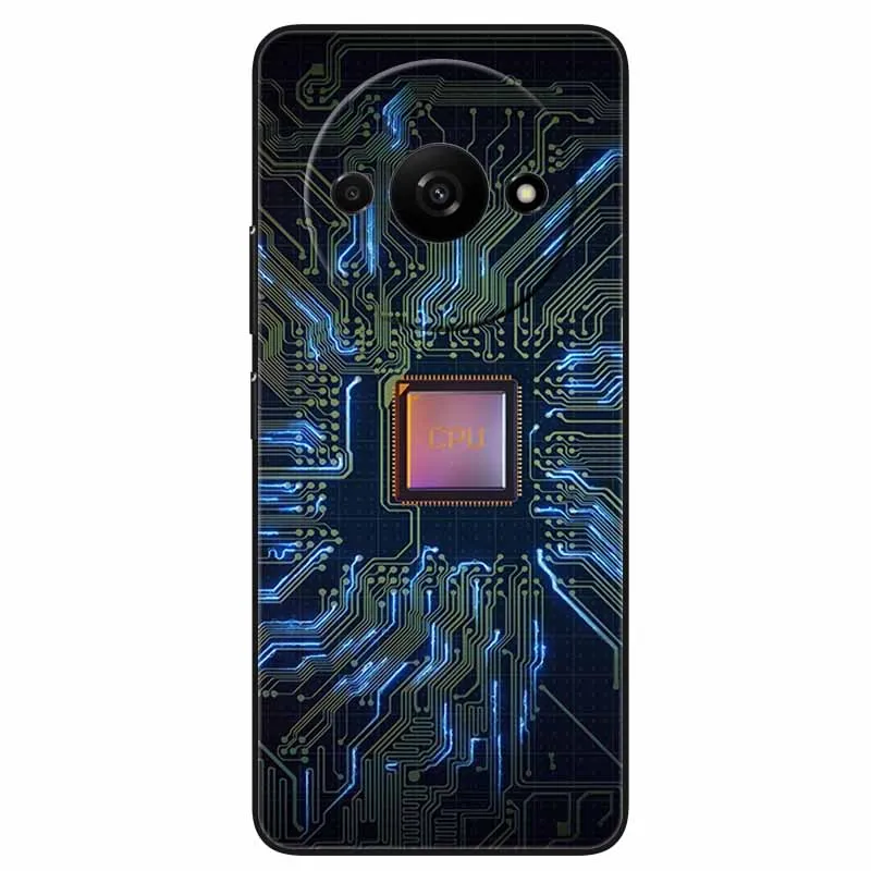 Animal Design Black Silicone Protective Case - Cool Wolf Edition