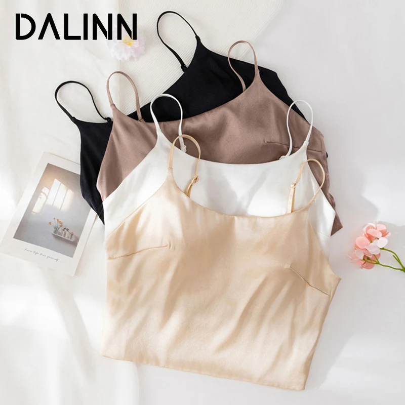 Women Silk Bra, 93%Silk 7%Spandex Underwear, Full Cup, Comfortable Female Underwear, Thin padding Brassiere, Camis style 1