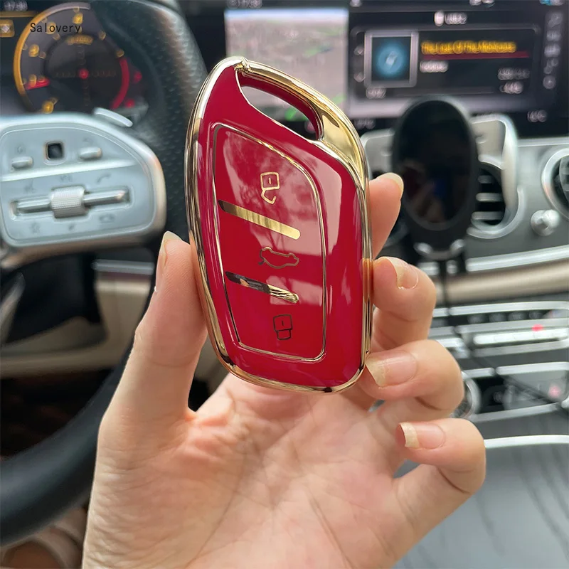Car Accessories Soft TPU Shell Car Key Case Cover for Saic MG ZS EV MG6