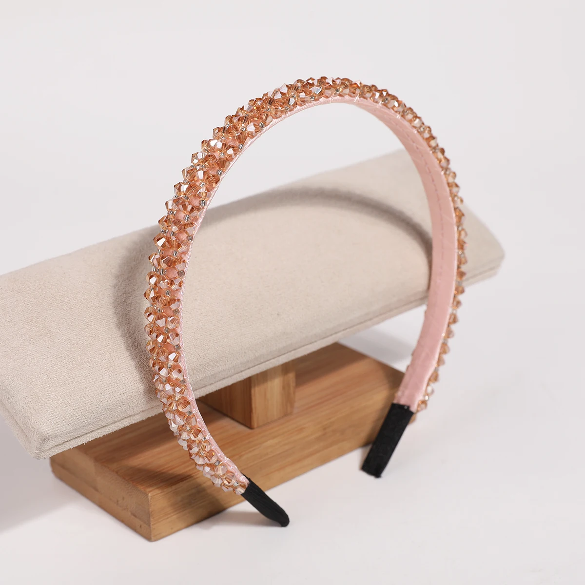 1 Stück luxuriöse, vollständig mit Diamanten besetzte doppellagige Haarnadel – raffiniertes und schlichtes Kristall-Stirnband – elegantes und vielseitiges, rutschfestes Haarband – Detail 10