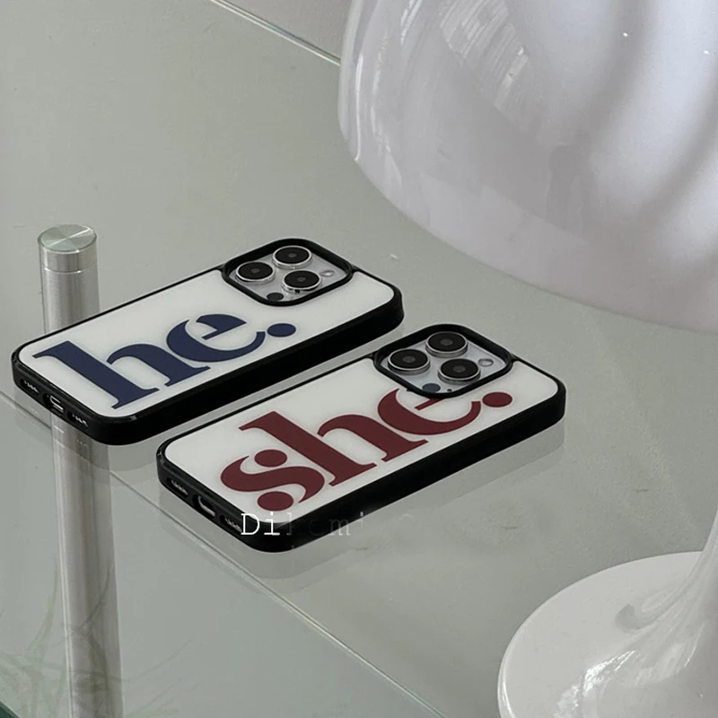Minimalist Personalized Couple Style Phone Case - He & She Edition