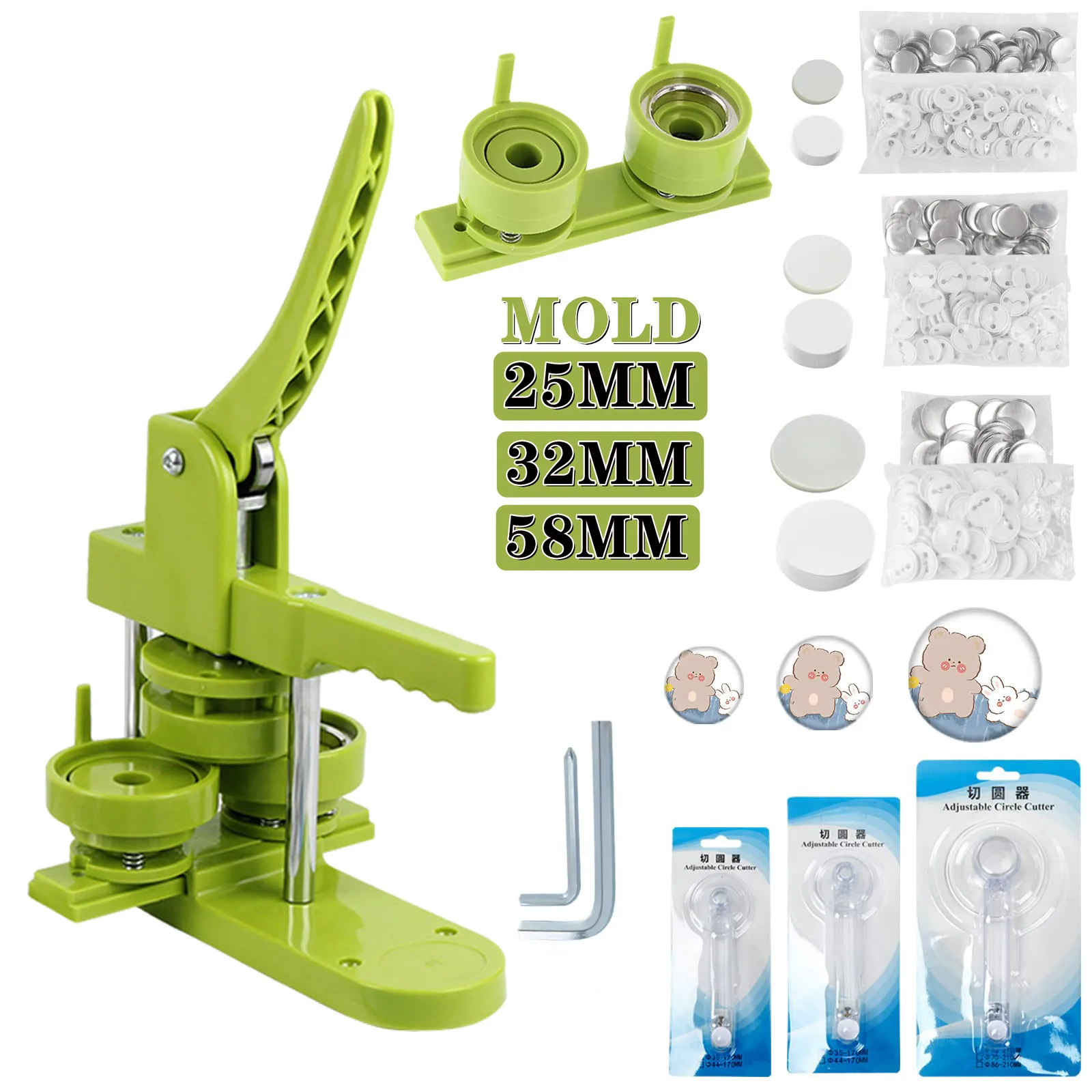 32mm round button making machine kit on hot sale