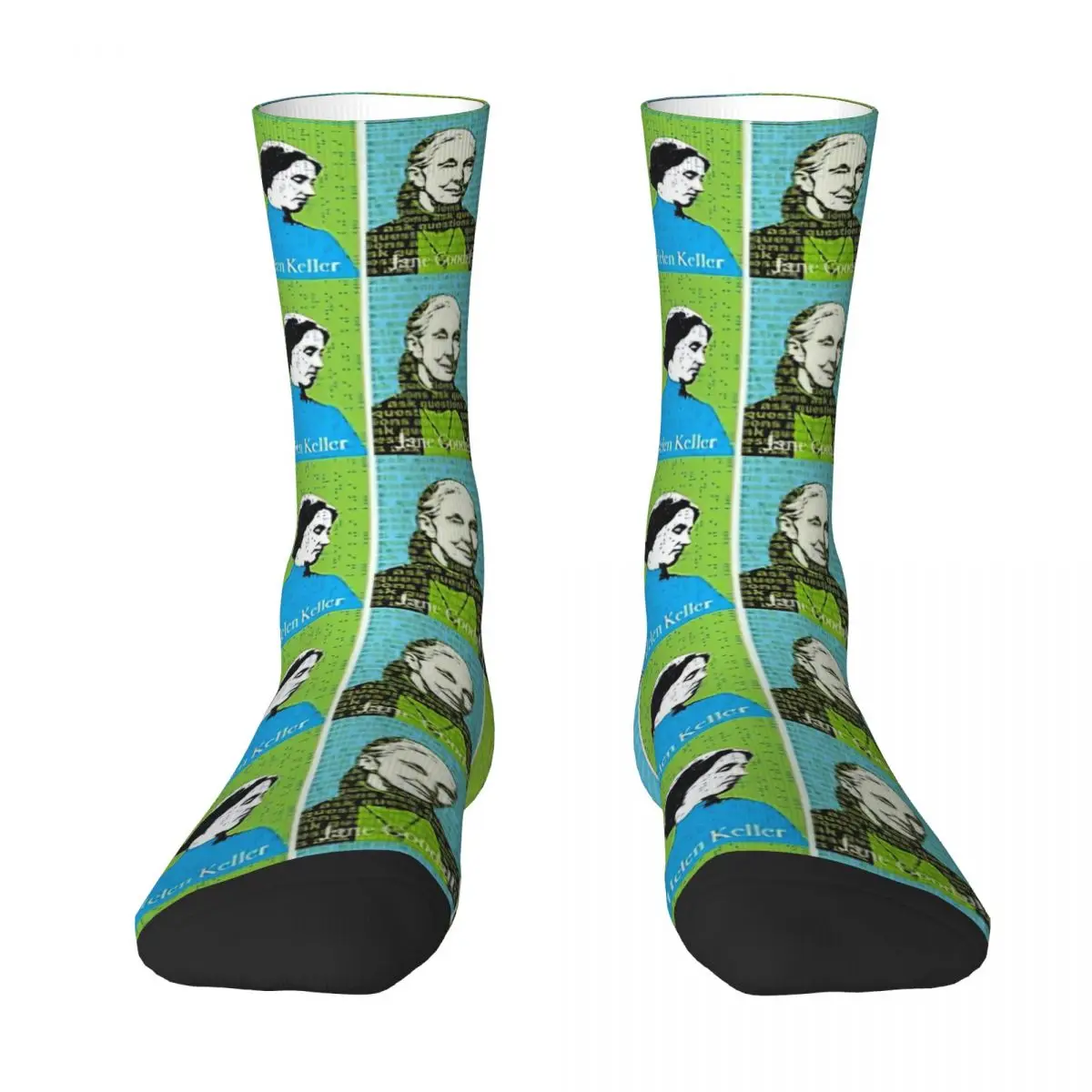 Feminist Blue And Green Adult Socks,Unisex socks,men Socks women Socks green and white striped adult socks unisex socks men socks women socks