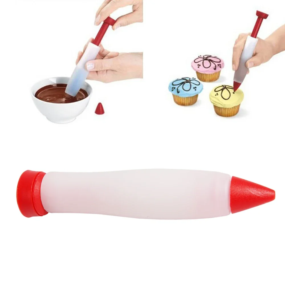 Description Picture 3 of itemSilicone Food Writing Pen Chocolate Decorating Tools Cake Mold , Cookie Icing Piping Pastry Nozzles Baking Tools for Cakes