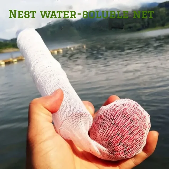 1/2PCS 5M Water Dissolving PVA Narrow Mesh Tube Net Carp Fishing Net Lures Refill Plunger Bar Tackle Carp Fishing  Accessories 2