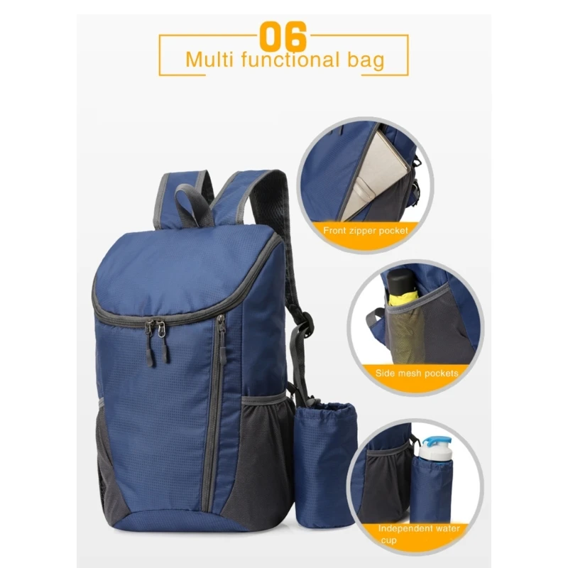 Hiking Backpack Daypack Foldable Camping Backpack Outdoor Travel Backpack