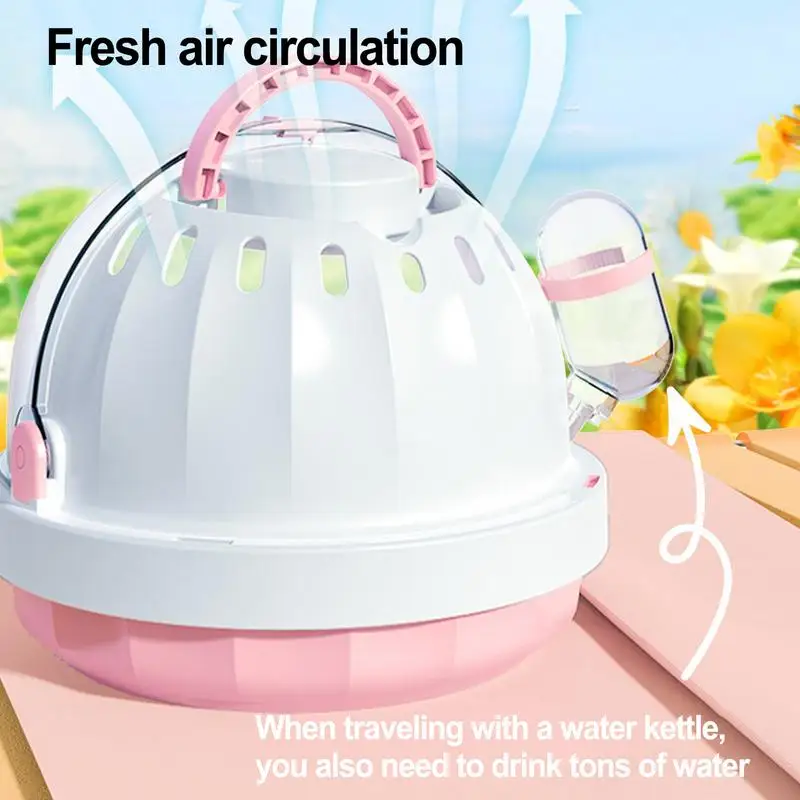 Small Pet Carrier with Water Feeder Hamster Travel Cage for Guinea Pig Hedgehog Pet Bag Ferret Accessories Portable Out House pet carrier