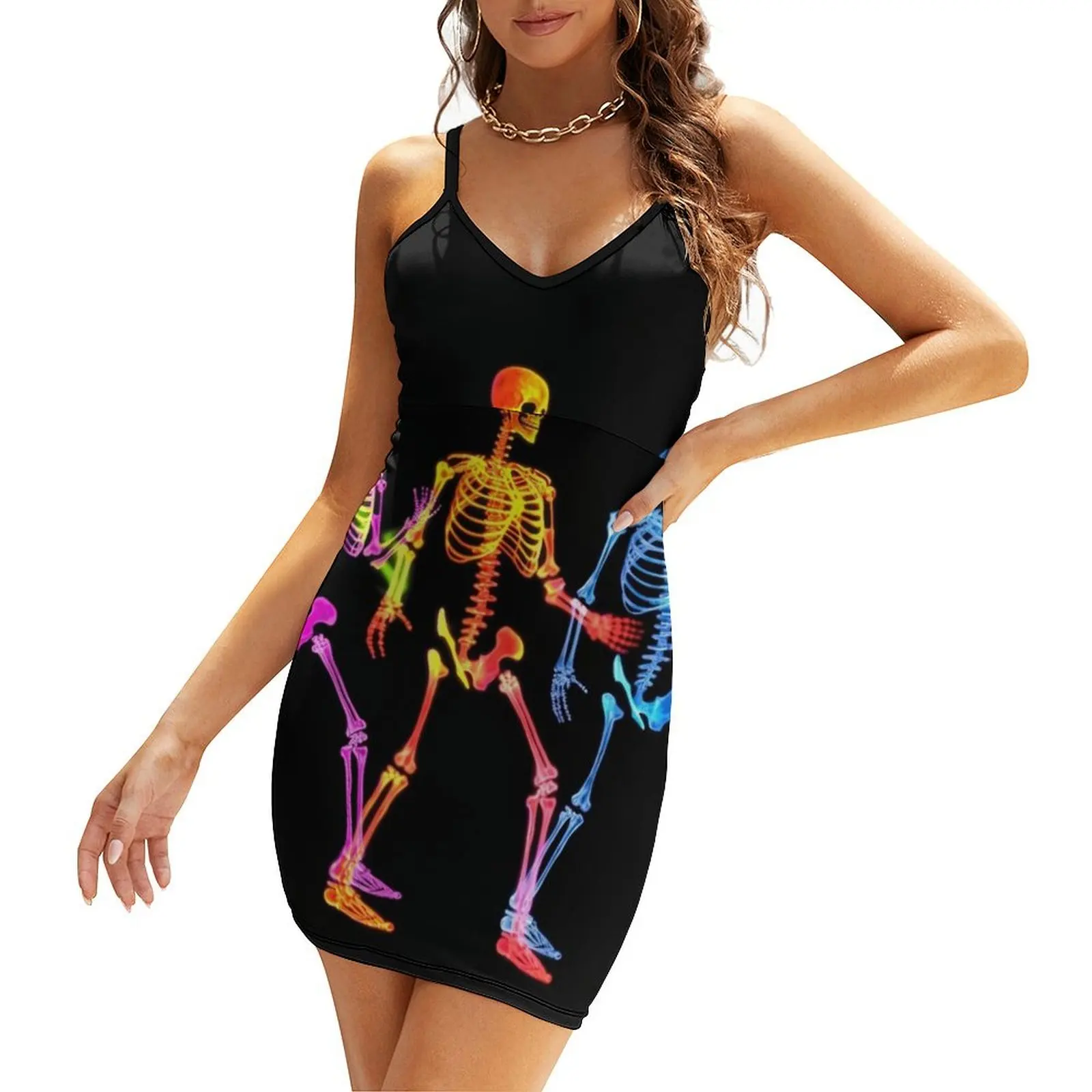 

Dancing Skeletons Sling Dress luxury evening dresses 2024 long dress women dresses for women 2024 chic and elegant evening dress