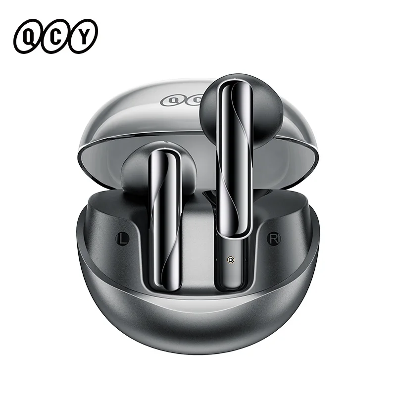 Wireless Earbuds QCY AilyBuds Clear Wireless Earphones Bluetooth 5.3 TWS Earbuds Semi in-Ear Gaming Headset 4 Mics ENC Touch Control Headphones