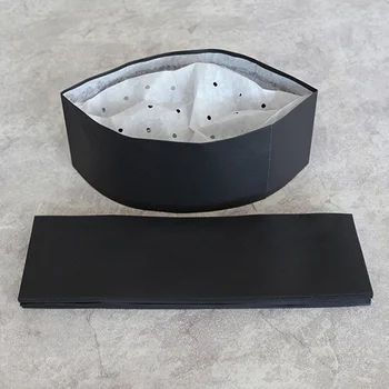 주방용 블랙 모자, 주방용 일회용 모자, 종이 소다 베이커, 음식 서비스, 레스토랑 환기구, 비니