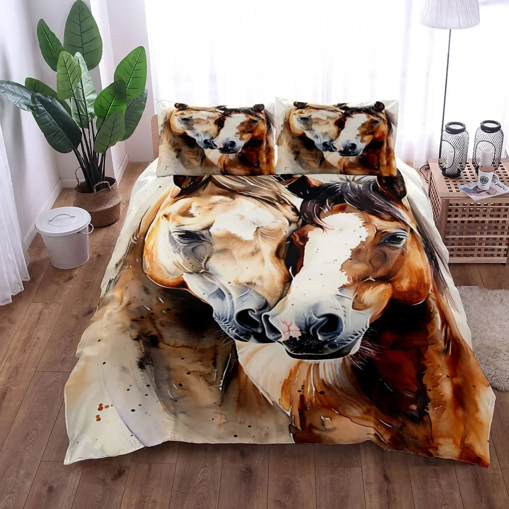 Camouflage Deer Duvet Cover Set UK Single Double Queen US Twin Full King Size pkm Bed Linen Set