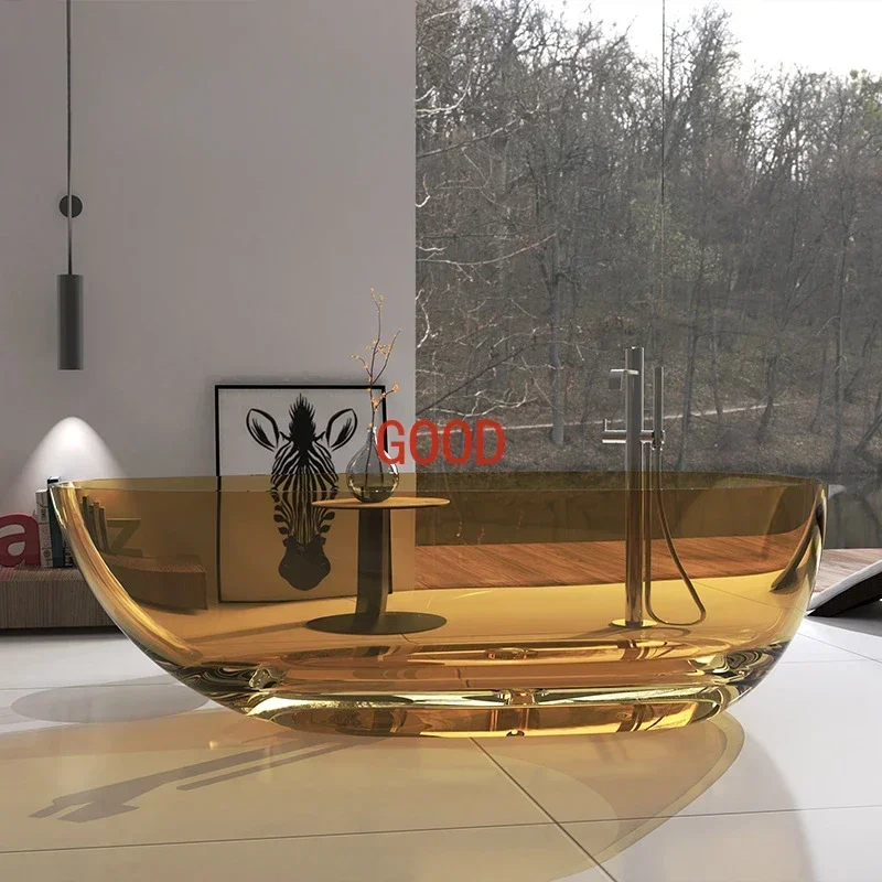Lady Blue channel supplies unsaturated resin transparent bathtubs, free-standing family hotels, and homestays