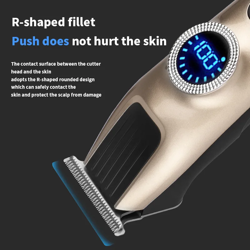 WAIKIL New Professional Men's Electric Barber Oil Head Electric scissors Carving Machine USB charge Hair clipper Hair trimmer 3