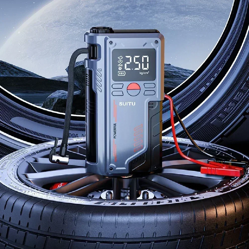 4 in 1 Car Jump Starter Power Bank with 150PSI Air Compressor 1000A Booster Charger Battery Charger Car Jump Starter with Bag