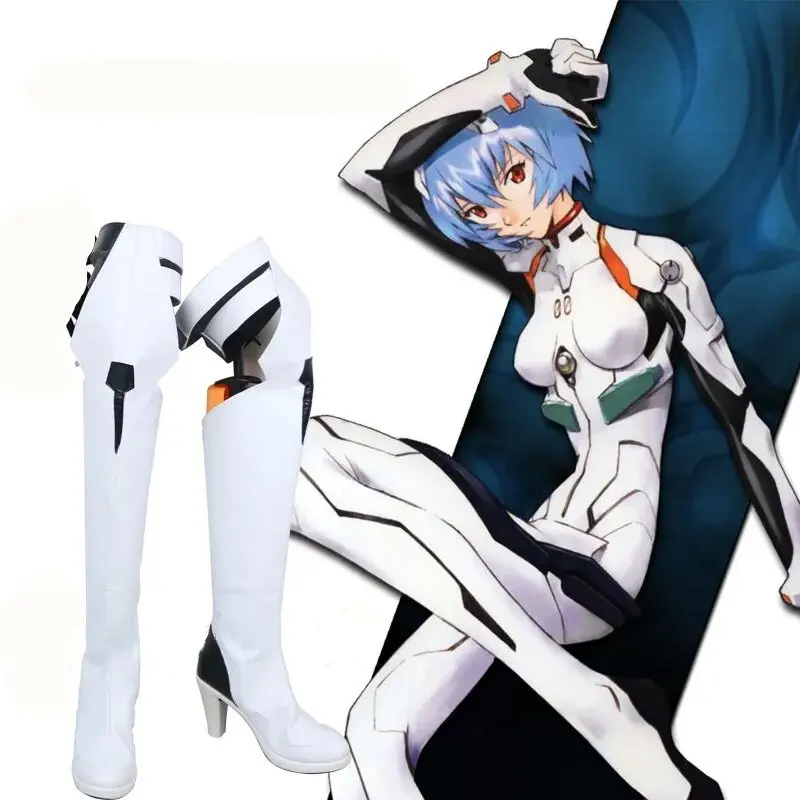 Neon Genesis Evangelion - TV Series: Rei Ayanami & Asuka Langley Soryu | Leather Combat Boots Cosplay Shoes