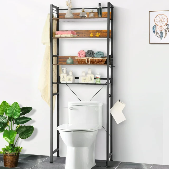 Toilet Shelf, 4-Tier Over The Toilet Storage Rack, Bathroom Space