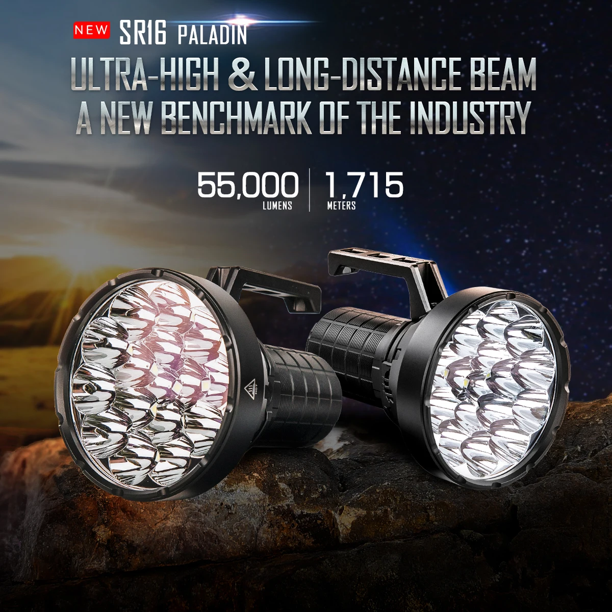 IMALENT SR16 Tactical Flashlight 55000 Lumens CREE XHP50.3 HI LED 