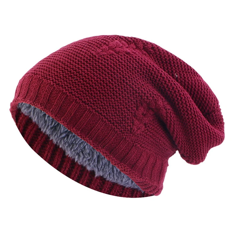 

Winter Beanie Hat for Men Baggy Skullies Knitted Hat Winter Cap Beanie Women Thick Wool Neck Scarf Cap Balaclava Bonnet Hats