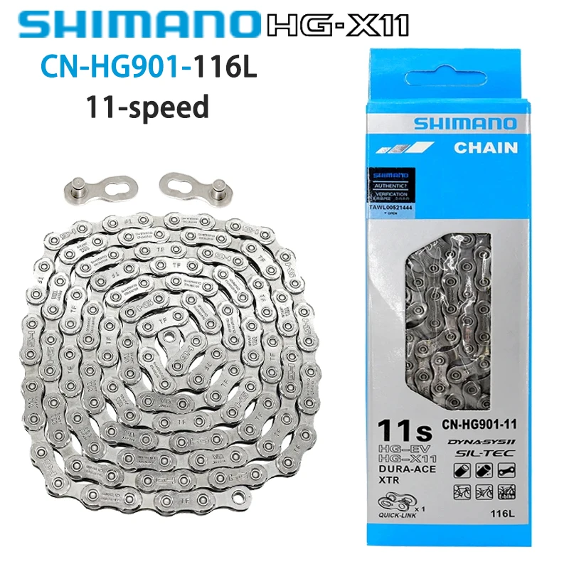 SHIMANO DEORE XT HG Bike Chains HG53 HG54 HG601 HG701 HG901 M8100 M7100 For MTB 9/10/11/12 Speed 116/126L