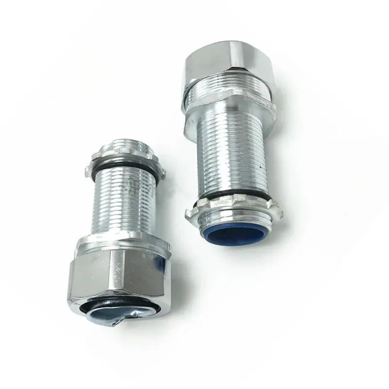 

1pcs Plastic coated metal hose connector snake skin tube box DPJ external thread extended 1/2 3/4 1 inch
