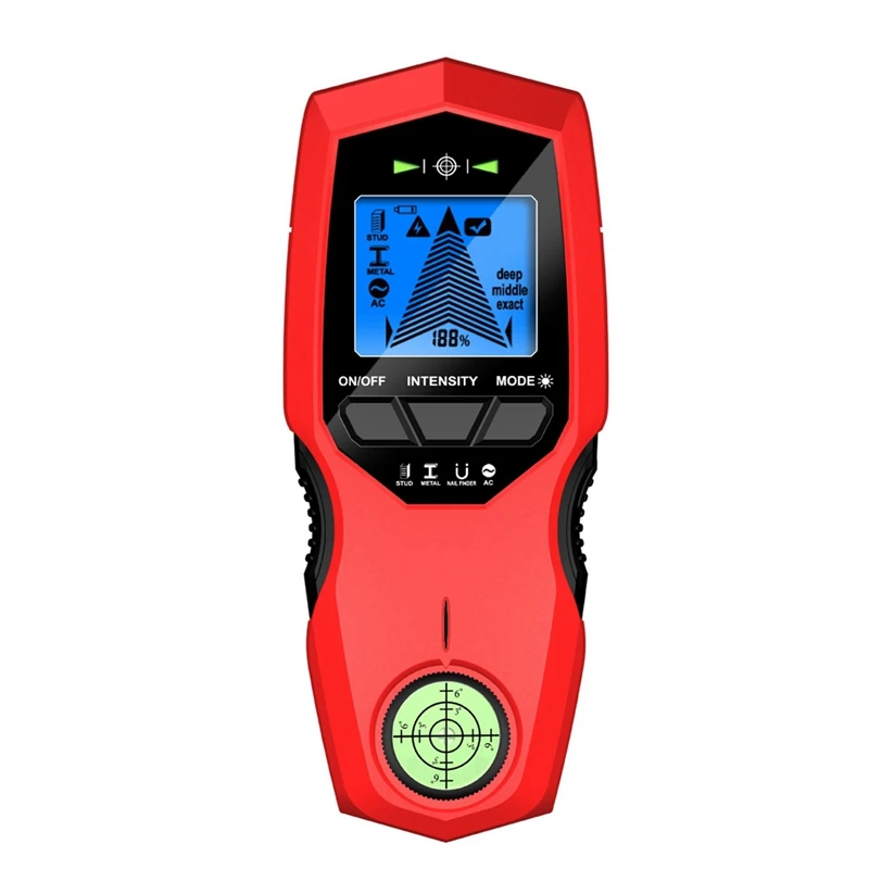 LCD Backlight Display Digital Wall Metal Sensor Wood Stud Finder AC Cable Scanner 3 Scanning Modes