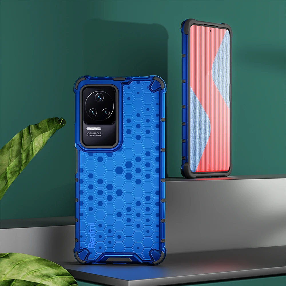 KEYSION ütésálló páncéltok POCO F4 GT F3 5G átlátszó méhsejt telefonhoz hátlap Xiaomi Redmi K50 Gaming K4 készülékhez_voghion.com
