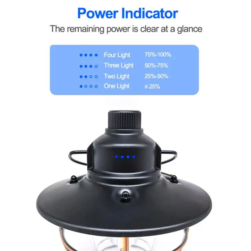 

Emergency Lamp Hanging Emergency Lighting 2000mah Night Fishing Lantern Camping Equipment Camping Lantern Usb Charging Led Iron