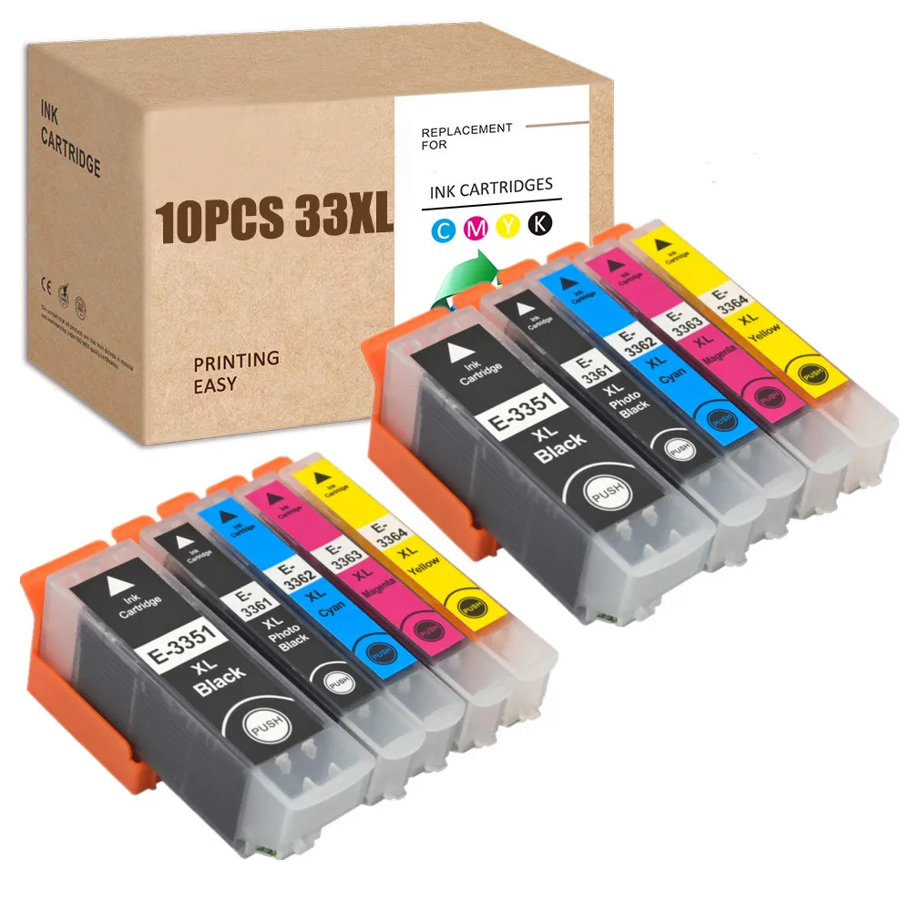 

HS Compatible For Epson 33XL T3351 T3361 T3362 T3362 T3364 Ink Cartridge For Premium XP 530 540 630 635 640 645 830 900 Printer