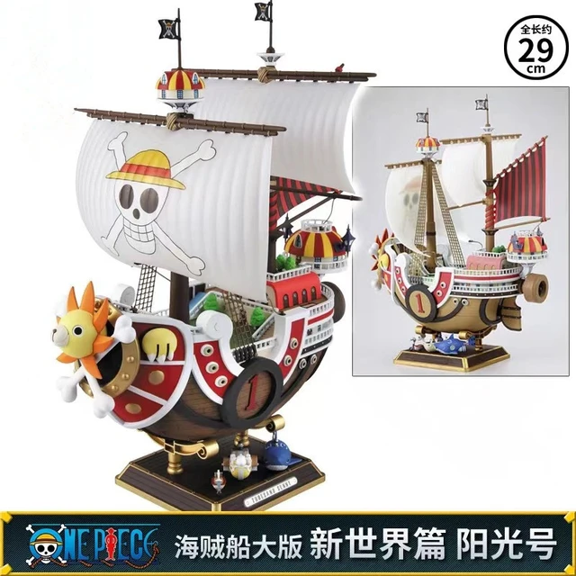 One Piece Figure Luffy THOUSAND SUNNY Going Merry Assembling Boat Model  Pirate Ship Decor Collectible Gifts for Children Boy - AliExpress