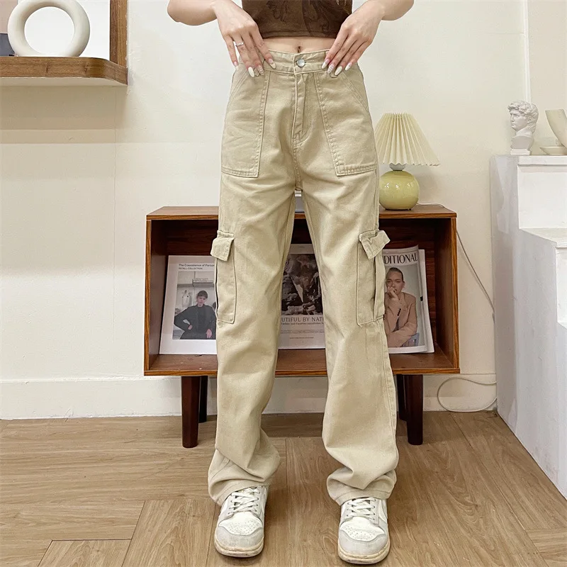 

CGC Korean Fashion High Waist Cargo Pants Woman Sweatpants Casual y2k Style Baggy Pants Casual Female Jogging Sports Trousers
