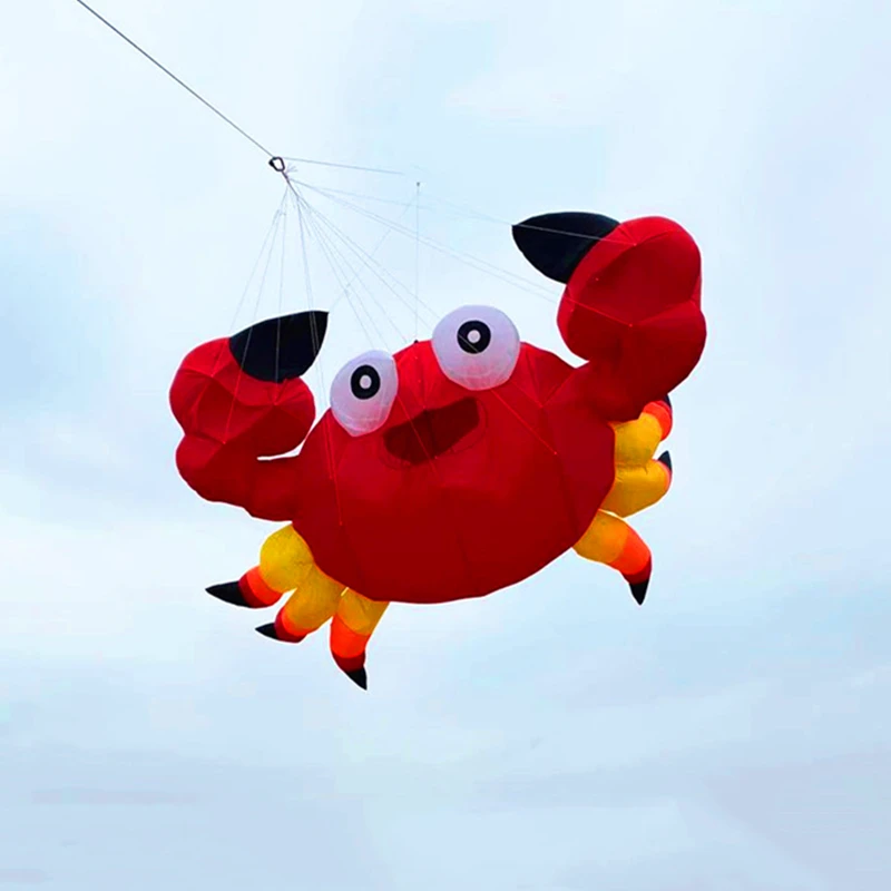 Free shipping large soft crab kite flying outdoor toys ripstop nylon kite for adults wheel eagle kite factory kite accessories