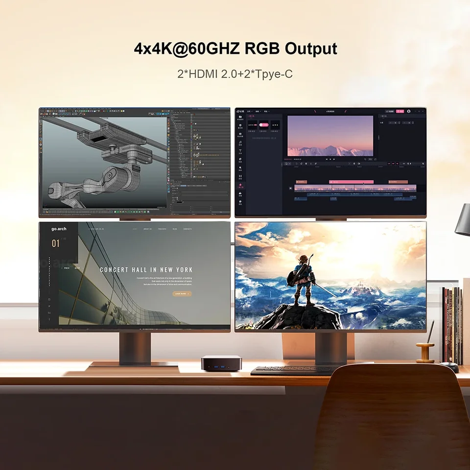 CHATREEY T9 ミニPC T9ミニPC インテルN100 ポケット小型デスクトップコンピュータ