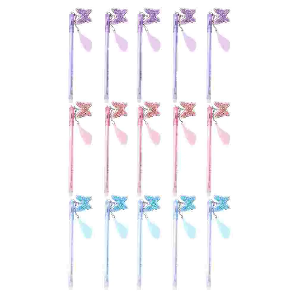 

15Pcs Rollerball Gel Pens Butterfly Pendant Gel Pen Novelty Ink Neutral Pen Writing Pen Stationery Gift Xmas Stocking Filler