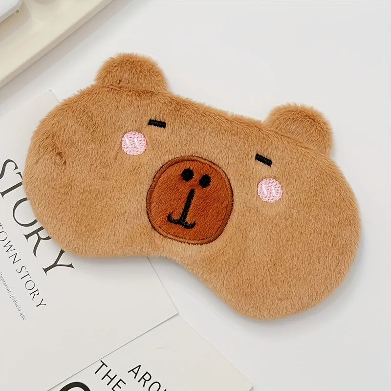 Adorable Capybara Sleep Mask - Light-Blocking & Adjustable Gift