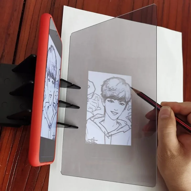 Tavolo da disegno ottico trasparente, tavolo da disegno ottico portatile Tavolo da disegno per immagini Tracing Disegno Proiettore Tavolo da pittura ottico