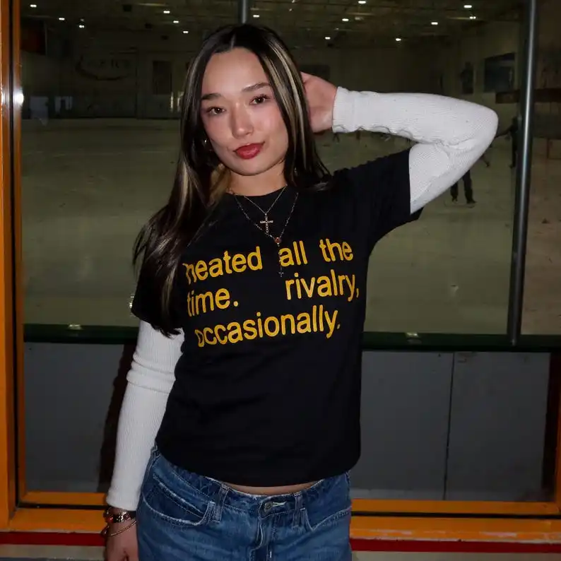 Heated All The Time Rivalry Occasionally Print Short Sleeve Cotton T-shirt Summer Men Women Harajuku Y2K Vintage Streetwear Tops 3