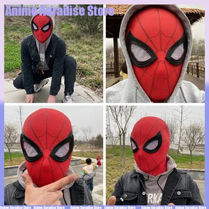 1:1 Spiderman Wearable Helmet Anime Periphery Cosplay Moving Eyes Electronic Mask Spider Man Rc Charging Toys For Kids Xmas Gift