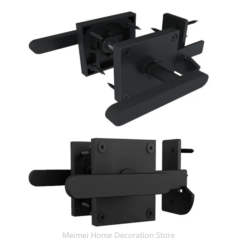 H7BF Double Side Gate Latches Heavy Duty Swinging Door Lock Easy to Installation