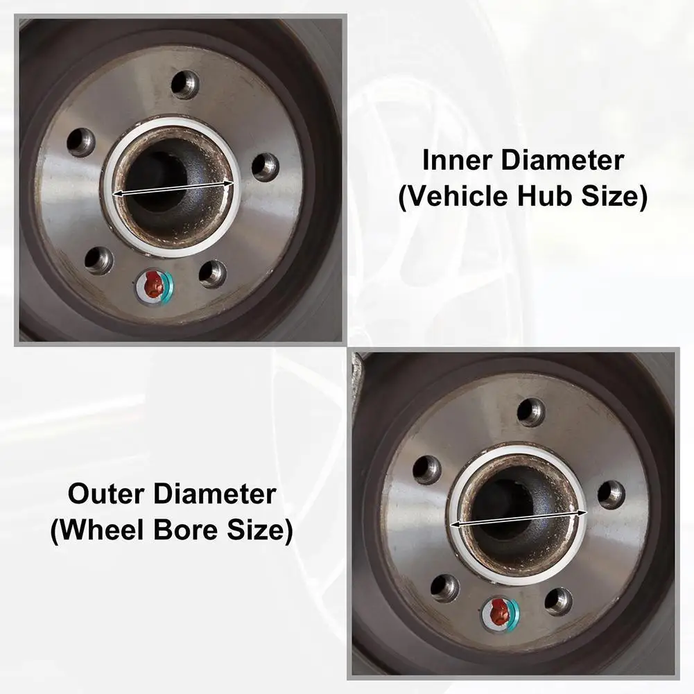 

4pcs Car 10mm Wheel Hub Centric Rings Spacer OD=70.5mm ID=66.1mm Aluminum Alloy For Car External Wheel Hubs Bearings Parts