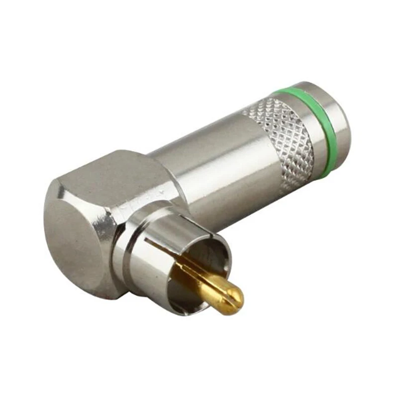 1PC P737 L-Typ RCA Rechten Winkel Stecker 90-Grad Ellenbogen Solder Kostenloser Lotus Stecker AV farbe Unterschied Linie Audio