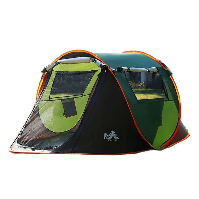 2-4Persons Pop Up Throw Tent Automatic Waterproof Large Space Family Outdoor Camping Portable Tourist Self-driving BBQ Equipment