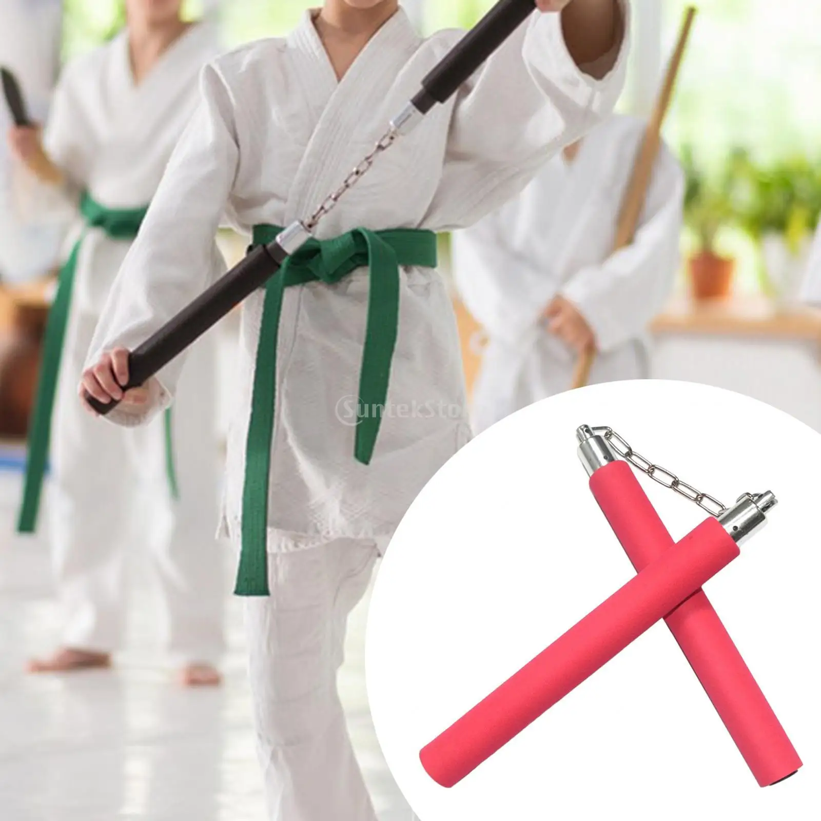 Nunchakus with Steel Chain Practice Stick Toys Foam Training Nunchucks for Kids Adults Karate Fitness Wingchun Professionals