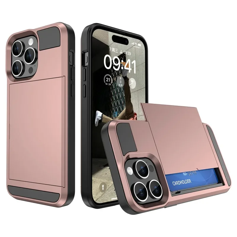 Premium Wallet Phone Case with Card Holder and Dual-Layer Protection