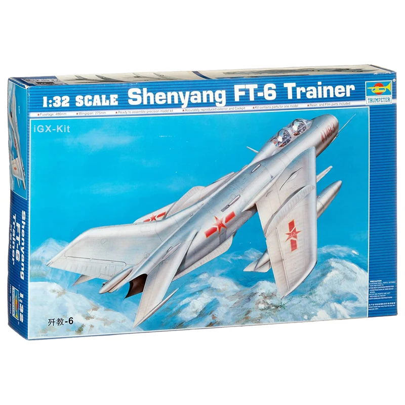 Trumpeter 02208 1: 32 Shenyang Ft-6 Trainer Fighter Plane Aircraft Assemblaggio Militare Giocattolo Di Plastica Handcraft Model Building Kit